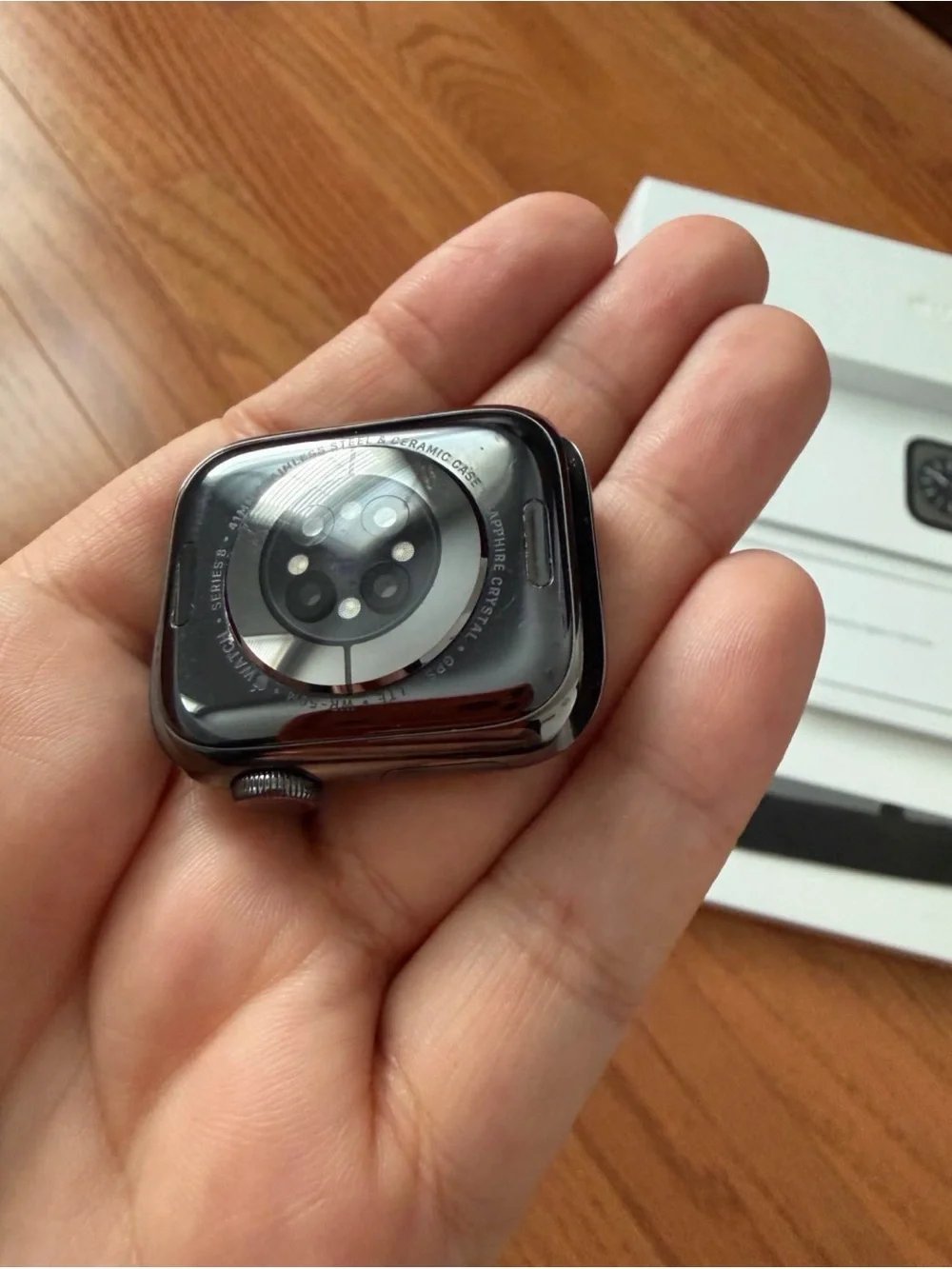 Stainless steel Apple Watch 8 graphite. GPS+ Cellular